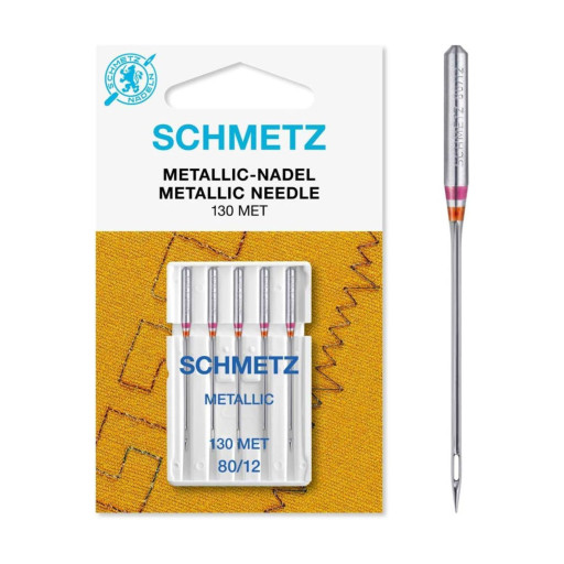 Aiguilles metallic Schmetz (x5) - Idéales pour Fils Métallisés et Fantaisie