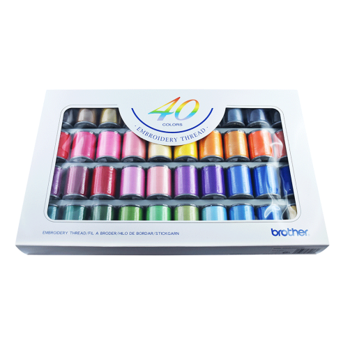 Coffret de fils à broder Brother ETS40 - 40 couleurs