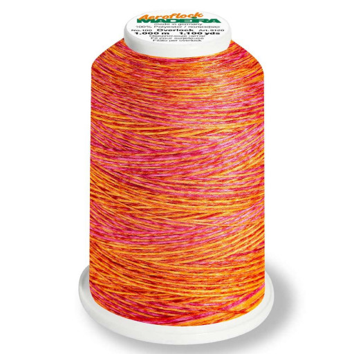 Cône de fil mousse Madeira Aeroflock Multicolor 1000 m - 8 coloris au choix