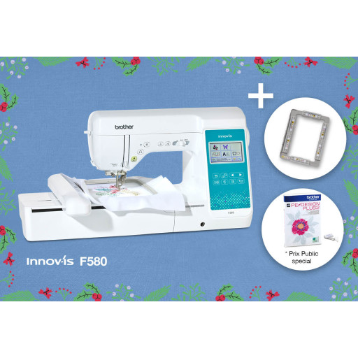 Brother Innovis F580 + Cadre à Broder MF180N Offert + 50% de Remise sur le Logiciel de Broderie | Garantie 3 ans | En stock !
