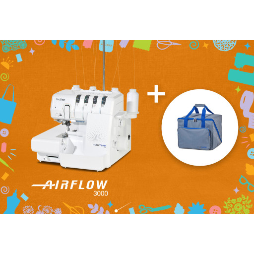 Surjeteuse Brother Airflow 3000 (Enfilage à air) + Sac de rangement offert | Garantie 3 ans | En stock ! 