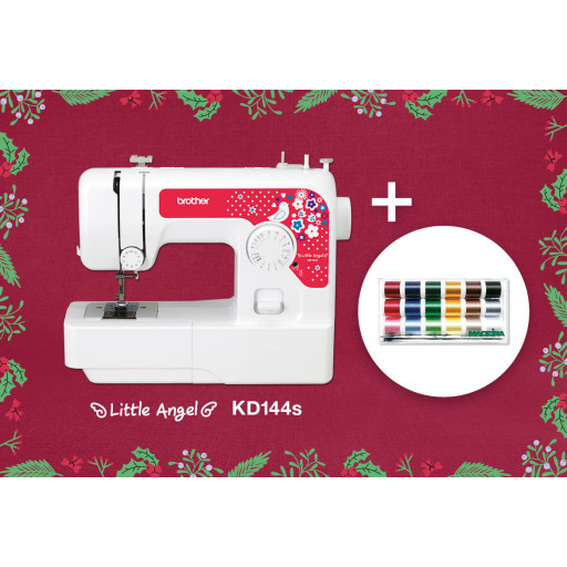 Brother KD144S Little Angel + 18 BOBINES DE FIL A COUDRE - MADEIRA OFFERTES | Garantie 3 ans | En Stock !