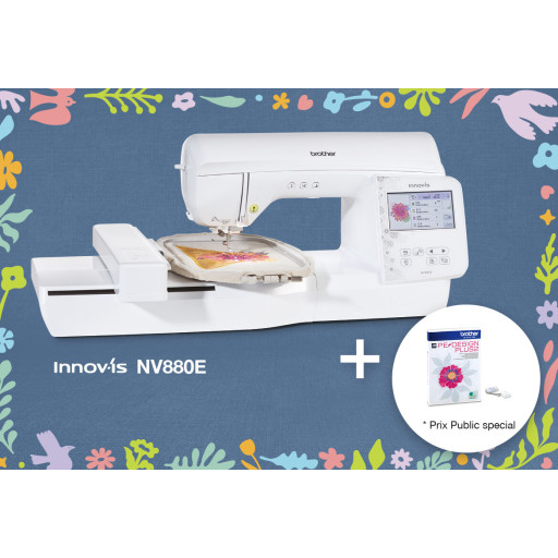 PACK BROTHER INNOVI'S NV880E + Logiciel de Broderie PE Design 2