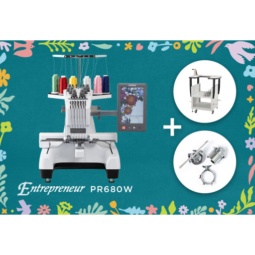 BRODEUSE BROTHER PR680W + Table de Rangement Brother + Système casquette 130 x 60 mm Offerts | Garantie 3 ans | En Stock !