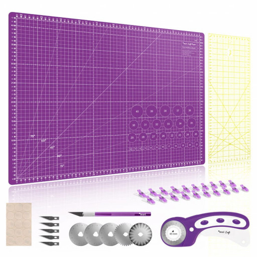 Texi Craft Violet : Kit de découpe avec un tapis de 60 x 45 cm