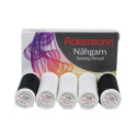 Set de 5 Bobines de fils à coudre Blanc et Noir 200 m - Ackermann