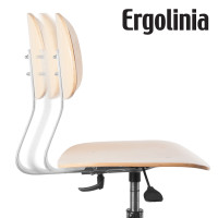 Ergolinia EVO4 - Chaise rotative industrielle assise en bois contreplaqué pour la couture - élévateur pneumatique en stock !