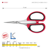 Ciseaux pour fils et broderie, longueur 11 cm, pointes pointues