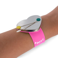 Bracelet magnétique "porte épingles" pour la couture - Rose