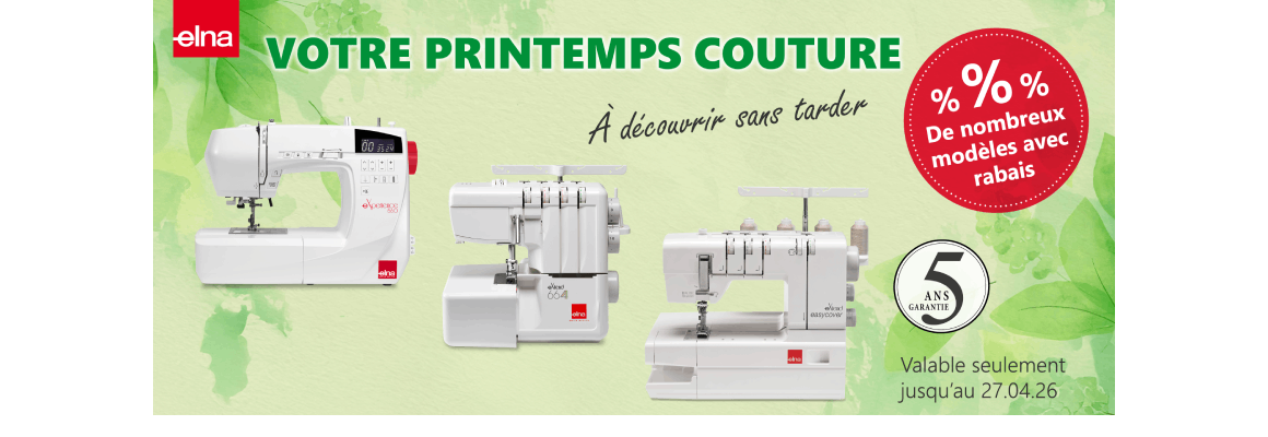 Promotions Elna : Promo Printemps 2026