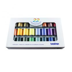 Boite de fils &agrave; broder brillants BROTHER ( 40 couleurs x 300m)