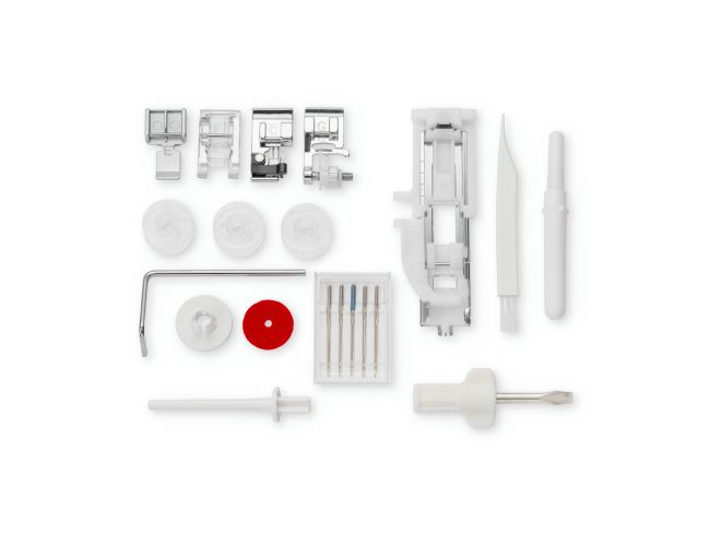 Accessoires fournis avec la Elna eXplore 340s